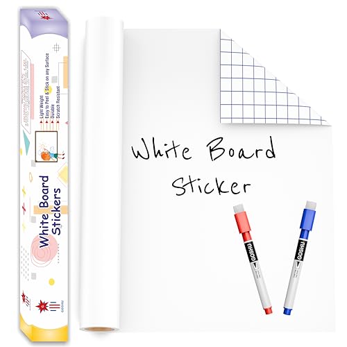 GOSHU 180x120 CM Whiteboard Sticker for Kids, Home, School & Office | Removable Self-Adhesive Waterproof Writing & Drawing Board Film – 6 x 4 Ft, Ideal for Smooth Surfaces