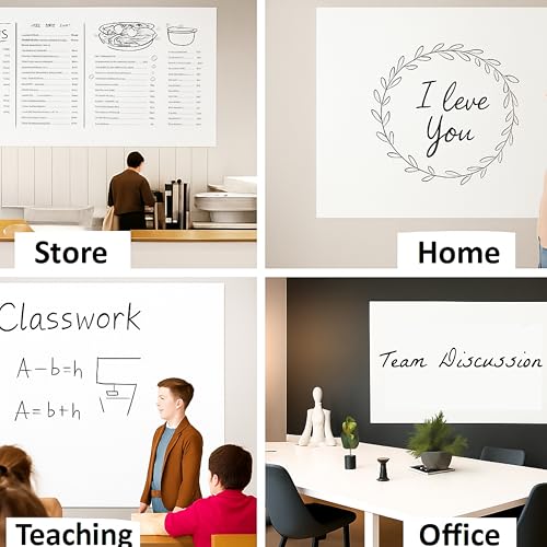 GOSHU 180x120 CM Whiteboard Sticker for Kids, Home, School & Office | Removable Self-Adhesive Waterproof Writing & Drawing Board Film – 6 x 4 Ft, Ideal for Smooth Surfaces