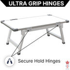 GOSHU 1.5 x 2 Feet Whiteboard Study Table | Portable Laptop Desk With Adjustable Height for Home and Office Use | White Board, Wooden Duster, Two Black Ink Markers (Pack of 4)