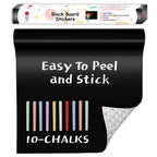 GOSHU 180x120 CM Black Board Sticker for Kids, Home, School & Office | Removable Self-Adhesive Waterproof Writing & Drawing Board Film – 6 x 4 Ft, Ideal for Smooth Surfaces (Black, 6x4 feet)