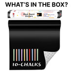 GOSHU 180x120 CM Black Board Sticker for Kids, Home, School & Office | Removable Self-Adhesive Waterproof Writing & Drawing Board Film – 6 x 4 Ft, Ideal for Smooth Surfaces (Black, 6x4 feet)