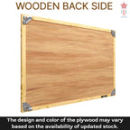 GOSHU 1.5 feet x2 feet Natural Wooden Frame Premium Material Pin-up Board/Soft Board/Bulletin Board/Pin-up Display Board for Office, School and Home with 50 Push Up Pins (Maroon, 1.5x2 feet with pins)