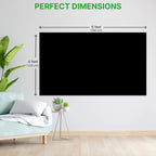 GOSHU 180x120 CM Black Board Sticker for Kids, Home, School & Office | Removable Self-Adhesive Waterproof Writing & Drawing Board Film – 6 x 4 Ft, Ideal for Smooth Surfaces (Black, 6x4 feet)