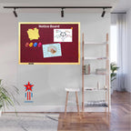 GOSHU 1.5 feet x2 feet Natural Wooden Frame Premium Material Pin-up Board/Soft Board/Bulletin Board/Pin-up Display Board for Office, School and Home with 50 Push Up Pins (Maroon, 1.5x2 feet with pins)