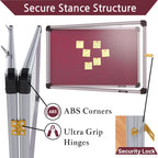 GOSHU Notice Board 2 feet x3 feet Shutter Board with Acrylic Cover Premium Material Pin-up Board/Bulletin Board/Display Board with 50 Push Pins for Office, School & College (2x3 feet, Maroon)