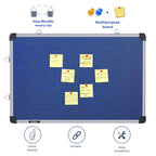 GOSHU 2 feet x3 feet Notice Premium Material Pin-up Board/Pin-up Board/Soft Board/Bulletin Board/Pin-up Display Board for Office, School and Home (2x3 feet Blue, Pack of 1)