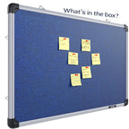 GOSHU 2 feet x3 feet Notice Premium Material Pin-up Board/Pin-up Board/Soft Board/Bulletin Board/Pin-up Display Board for Office, School and Home (2x3 feet Blue, Pack of 1)