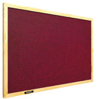 GOSHU 1.5 feet x2 feet Natural Wooden Frame Notice Premium Material Pin-up Board/Soft Board/Bulletin Board/Pin-up Display Board for Office, School and Home (Maroon, 1.5x2 feet)