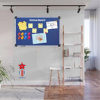 GOSHU 2 feet x3 feet Notice Premium Material Pin-up Board/Pin-up Board/Soft Board/Bulletin Board/Pin-up Display Board for Office, School and Home (2x3 feet Blue, Pack of 1)