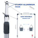 GOSHU Aluminium Non Magnetic 3 Feet X4 Feet Double Sided White Board And Chalk Board Front Side Whiteboard Surface And Back Side Chalkboard Surface (3X4 Feet, Pack Of 1 Item)